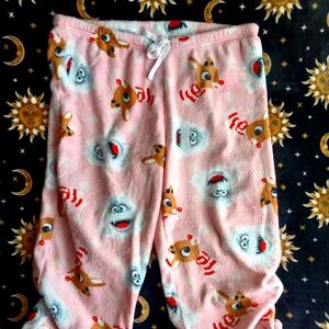 Size XL Rudolph And Bumble Pj Pants With Drawstring
